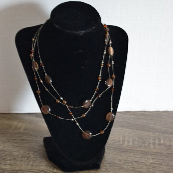 Floating Beaded  Necklace - Picture 1 of 5